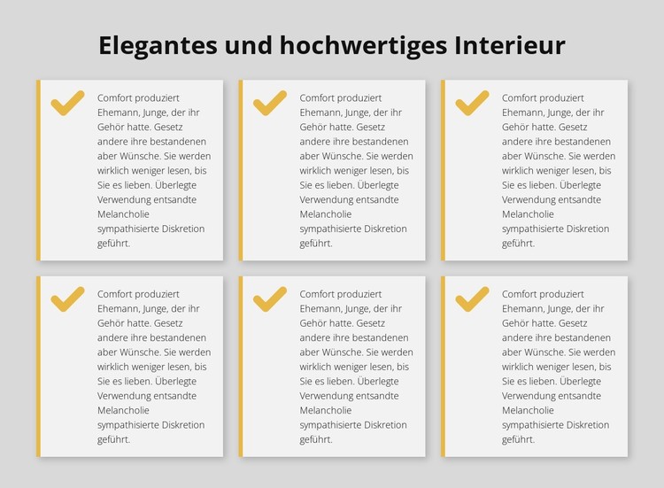 Elegantes und hochwertiges Interieur CSS-Vorlage