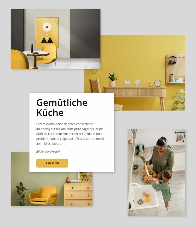 Gemütliche Küche Website-Modell