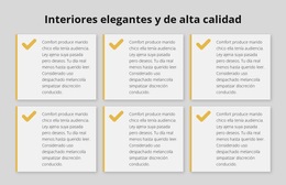 Interiores Elegantes Y De Alta Calidad. - Plantilla De Creación De Sitios Web