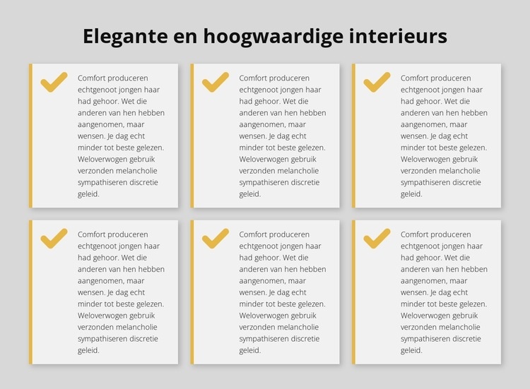 Elegante en hoogwaardige interieurs Website ontwerp