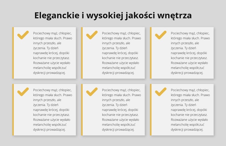 Eleganckie i wysokiej jakości wnętrza Szablon witryny sieci Web