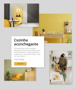 Design De Site Pronto Para Uso Para Cozinha Aconchegante