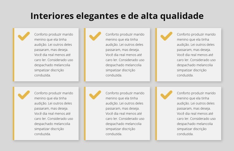 Interiores elegantes e de alta qualidade Landing Page