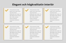 Elegant Och Högkvalitativ Interiör - Mall För Webbplatsbyggare