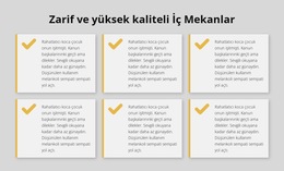 Zarif Ve Kaliteli Iç Mekanlar - Web Sitesi Oluşturucu Şablonu