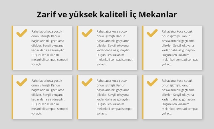 Zarif ve kaliteli iç mekanlar Web sitesi tasarımı