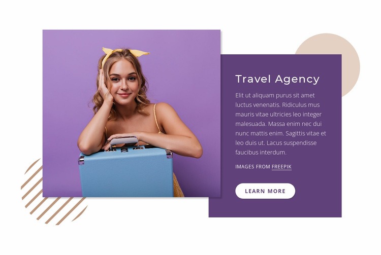 Travel experience Web Page Design