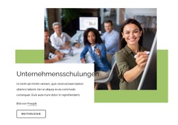 Unternehmensschulungen Zielseitenvorlage