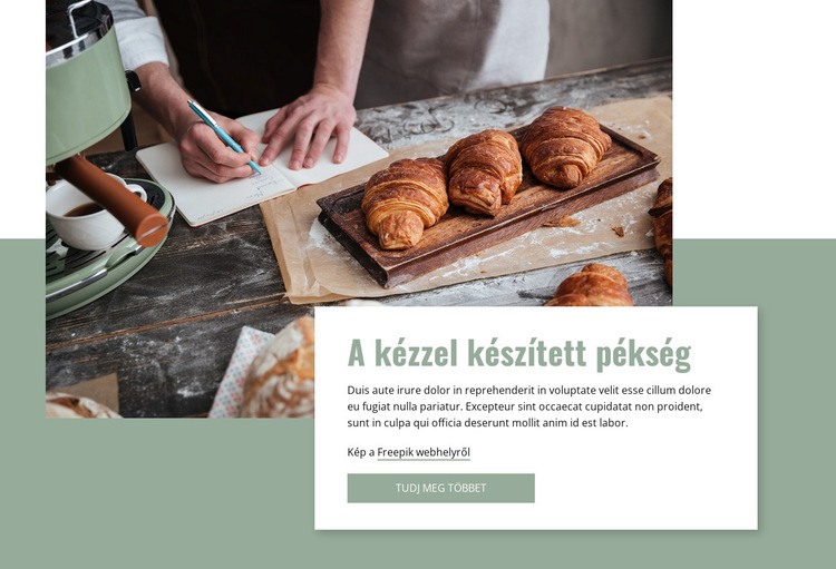 Kézzel készített pékség Weboldal tervezés