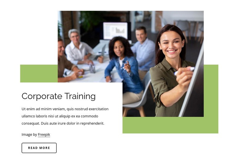 Corporate training Web Page Design