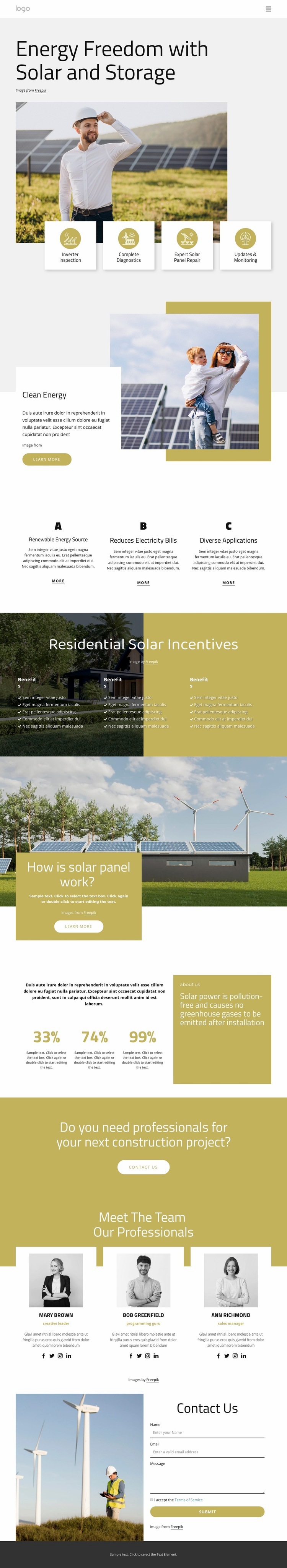 Navrhněte si svou solární střechu Html Website Builder
