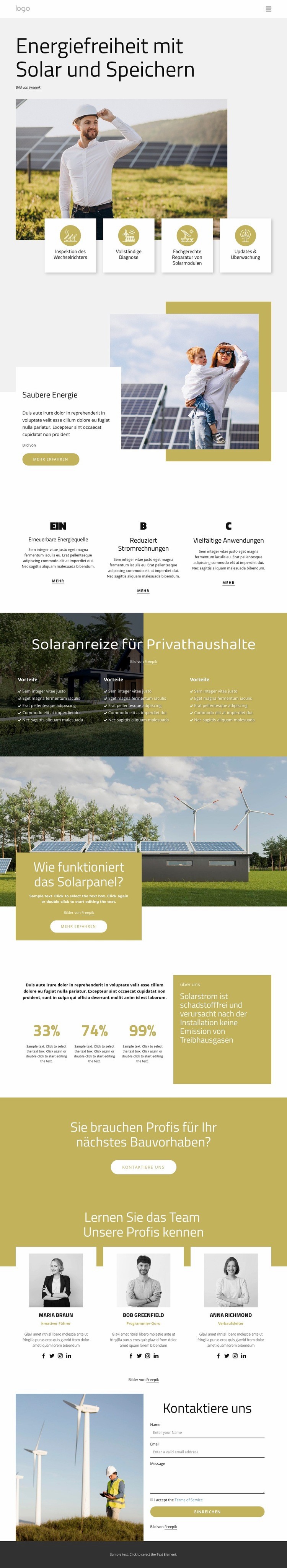 ‎Gestalten Sie Ihr Solardach Website Builder-Vorlagen