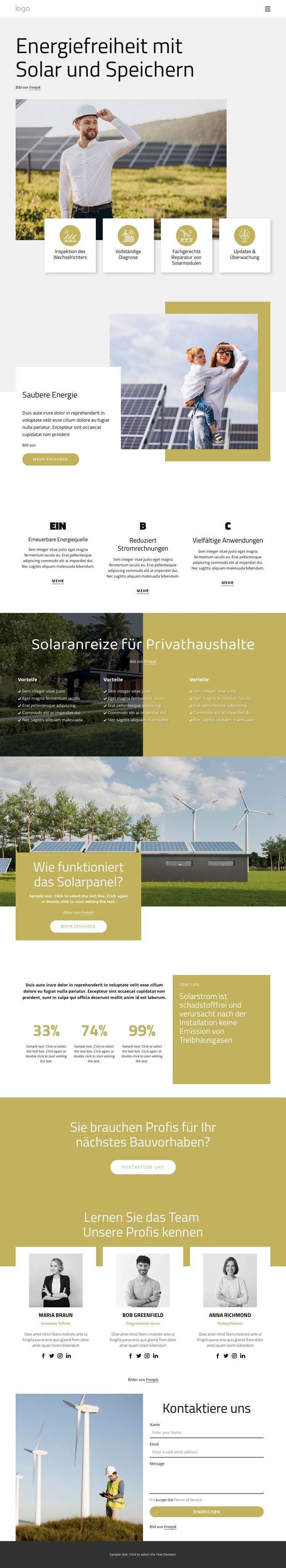 ‎Gestalten Sie Ihr Solardach Website-Modell