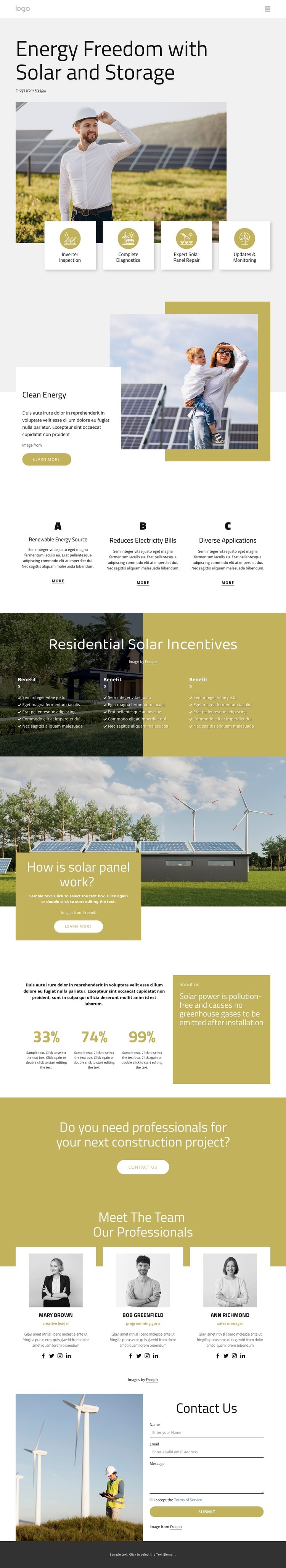 ‎Design your solar roof Elementor Template Alternative