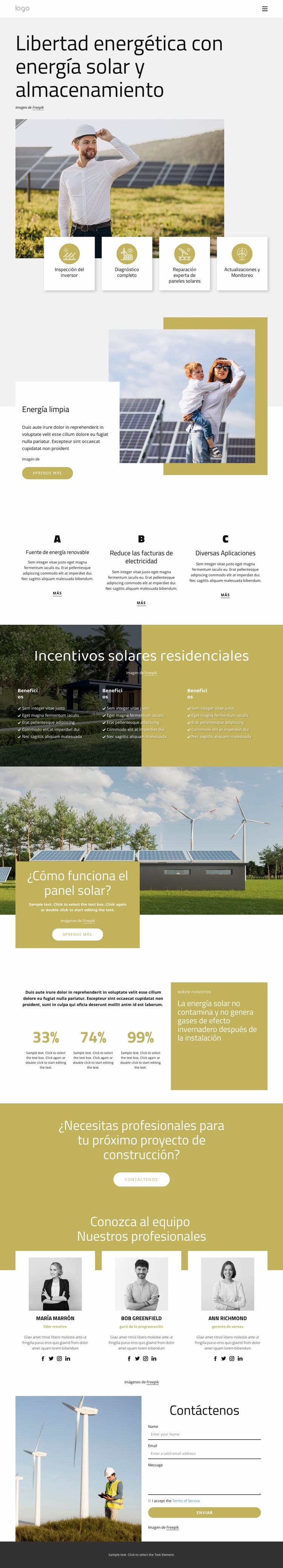 ‎Diseña tu techo solar Creador de sitios web HTML