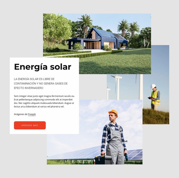 Energía solar vs eólica Plantillas de creación de sitios web