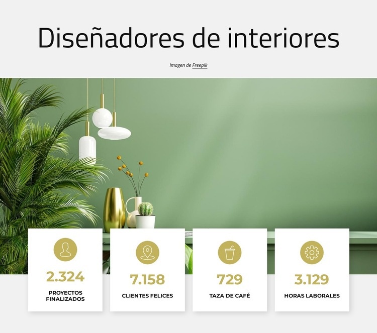 Diseñadores de interiores Maqueta de sitio web