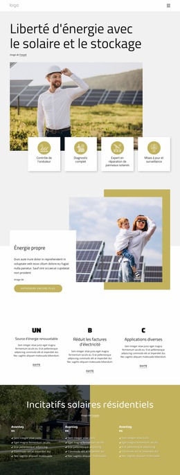 Concevez Votre Toit Solaire - Modèle De Site Web Joomla Gratuit