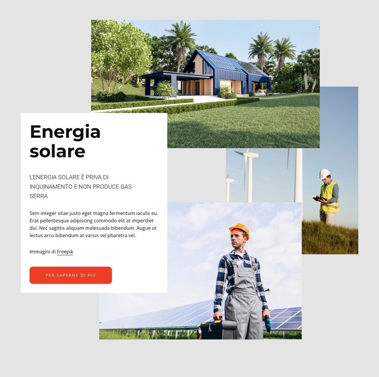 Solare vs eolico Modelli di Website Builder