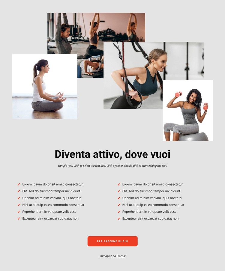 Lo sport riduce lo stress Modello HTML