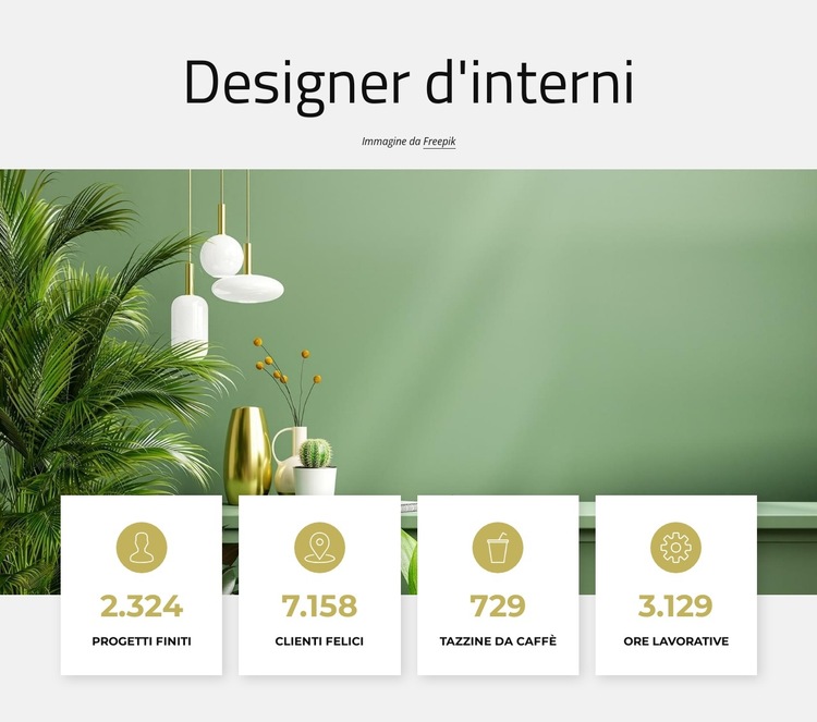 Designer d'interni Modello di sito Web