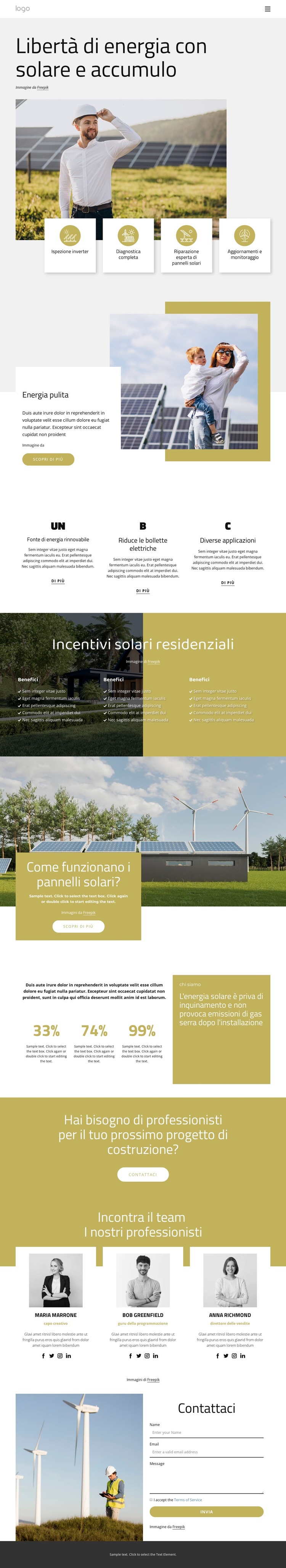 ‎Progetta il tuo tetto solare Modello di sito Web