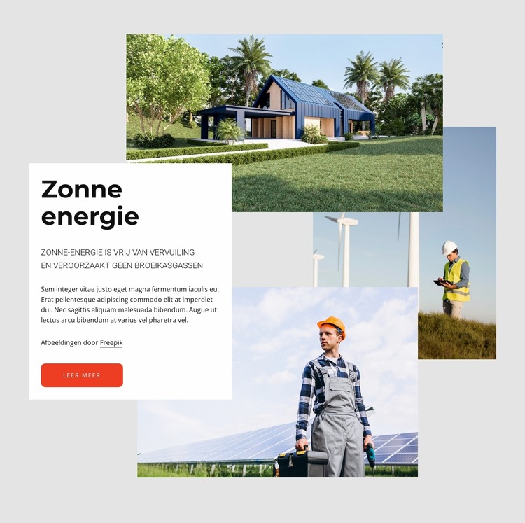 Zonne- versus windenergie Joomla-sjabloon