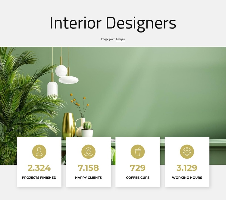 Interior designers One Page Template