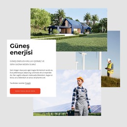 Güneş Enerjisine Karşı Rüzgar Enerjisi - Web Sitesi Şablonu Ücretsiz Indir