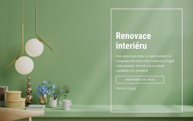 Renovace interiéru Šablona CSS