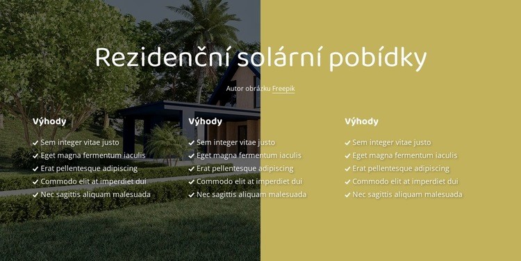 Sluneční energie začíná u slunce Šablona