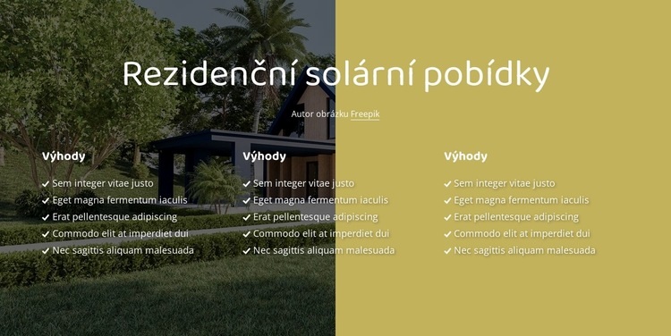 Sluneční energie začíná u slunce Webový design