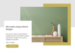 Unique Interior Designs - HTML Generator