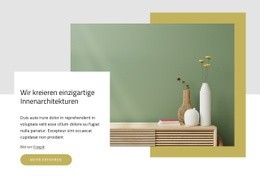 Einzigartige Innendesigns – Benutzerfreundliche HTML5-Vorlage