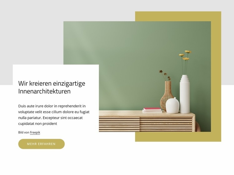 Einzigartige Innendesigns Website Builder-Vorlagen