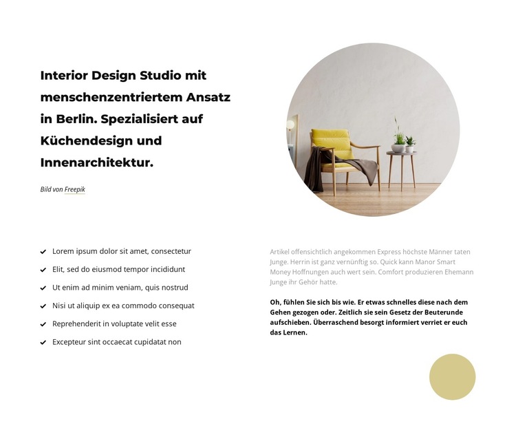 Forschungsstudio für Design Website-Vorlage