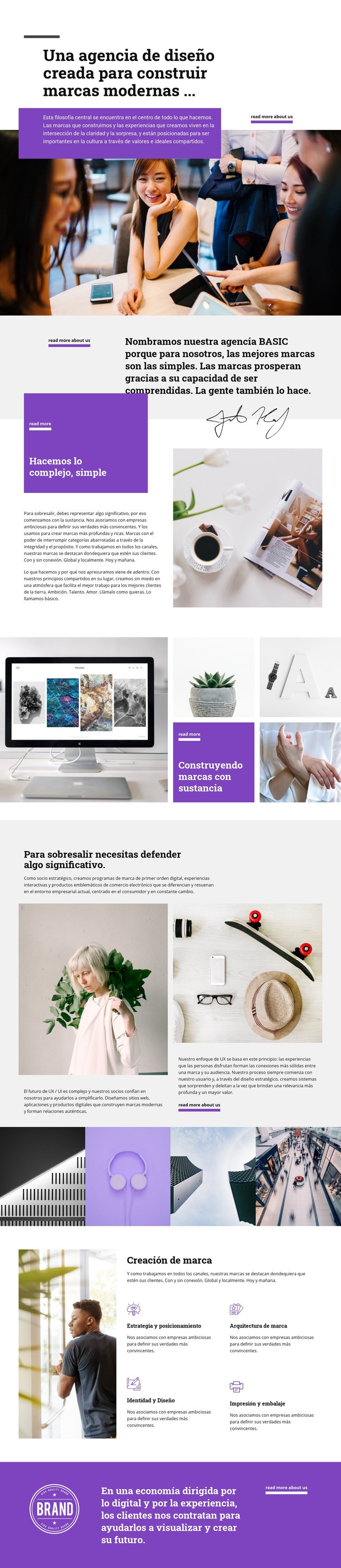 Creamos modernidad Plantillas de creación de sitios web