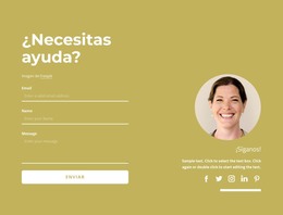 Formulario De Contacto Con Iconos Sociales: Diseño Del Sitio Web HTML