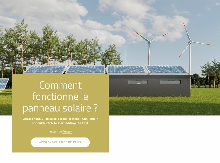 Systèmes d'énergie solaire Créateur de site Web HTML