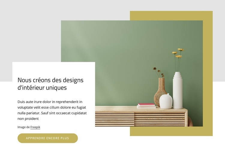 Designs intérieurs uniques Créateur de site Web HTML