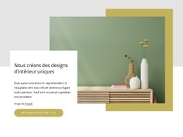 Designs Intérieurs Uniques - Glisser-Déposer La Page De Destination