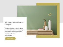 HTML Page Design For Unique Interior Designs
