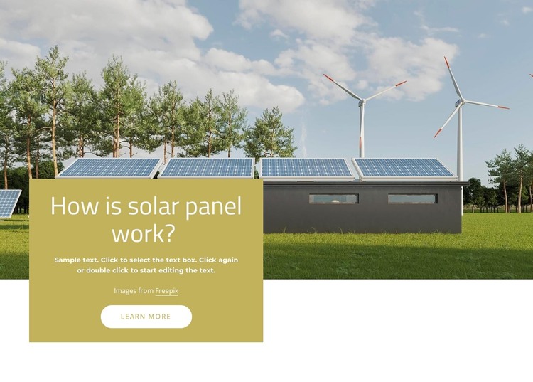Solar power systems HTML Template
