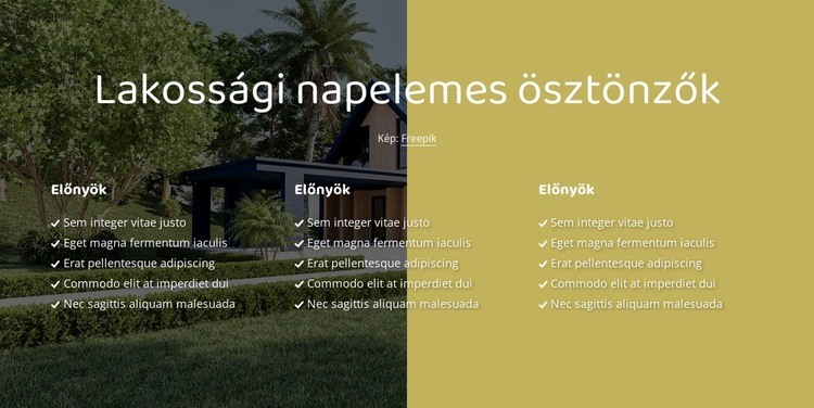 A napenergia a nappal kezdődik CSS sablon