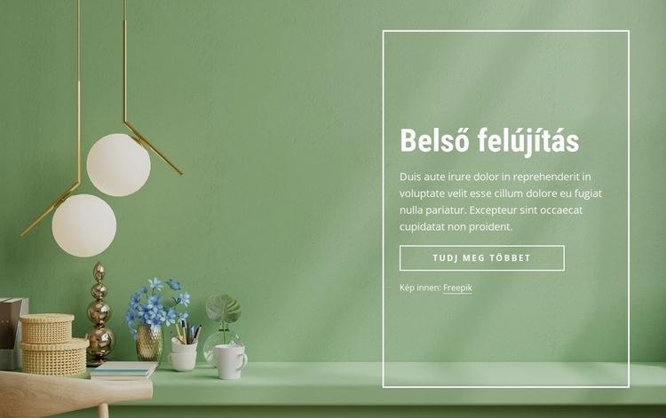 Belső felújítás HTML Sablon