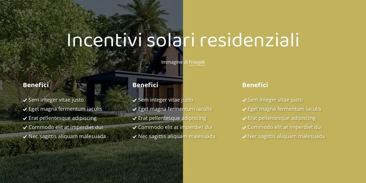 L'energia solare inizia con il sole Mockup del sito web