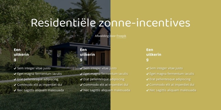 Zonne-energie begint bij de zon Website mockup