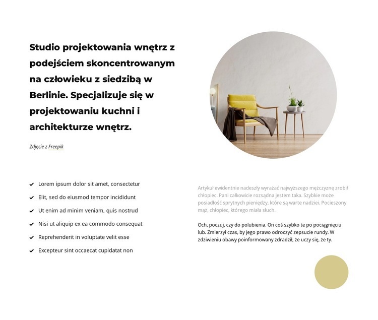 Projektowe studio badawcze Makieta strony internetowej