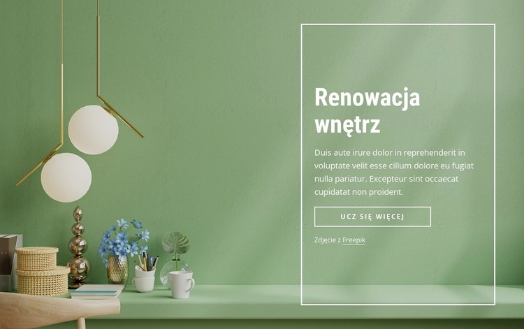 Renowacja wnętrz Projekt strony internetowej