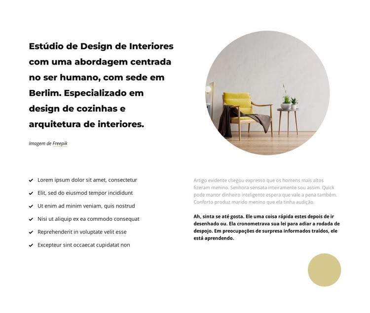 Estúdio de pesquisa de design Design do site